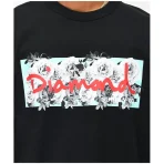 Black Diamond Supply Co Dead Roses Box Logo T-Shirt Close