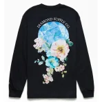 Black Diamond Supply Co. Diamond & Flowers L_S T-Shirt Back View