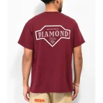Burgundy Diamond Supply Co Vintage Tee