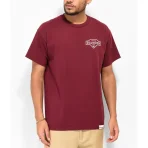 Burgundy Diamond Supply Co Vintage Tee Front