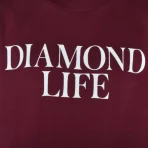 Burgundy Diamond Supply Co. Diamond Life Skate T-Shirt Close up
