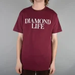 Burgundy Diamond Supply Co. Diamond Life Skate T-Shirt