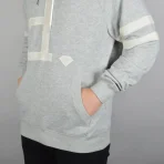 Heather Grey Diamond Supply Co. Un Polo Pullover Hoodie Close up