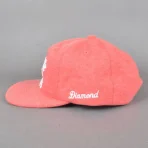 Heather Red Diamond Hardware Heavyweights Snapback Cap Side View