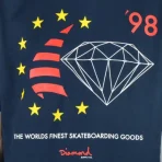 Navy Diamond Supply Co. Finest Skate T-Shirt Close up