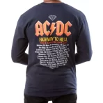 Navy Diamond Supply Highway To Hell L/S Tee Back