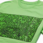 Neon Green Diamond Supply Co. Crack Is Whack T-Shirt Close up