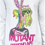 White Diamond Supply Co. x Ape Mutant Ape Bunny L_S T-Shirt Close up