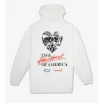 White Diamond Supply Heartbeat Hoodie Back