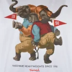 White Diamond Team Hardware Heavyweight 15 Skate T-Shirt Close up