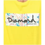 Yellow Diamond Supply Co Patchwork Box Logo T-Shirt Close